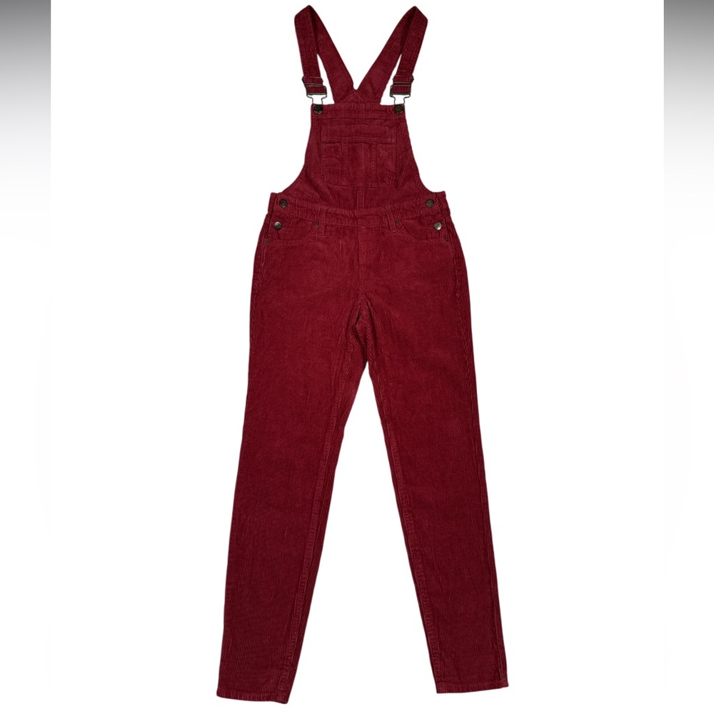 Blue Spice Burgundy Corduroy Overalls Juniors Size 1